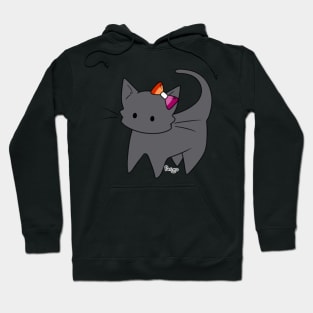 Lesbian Pride Russian Blue Kitty Ear Bow Hoodie